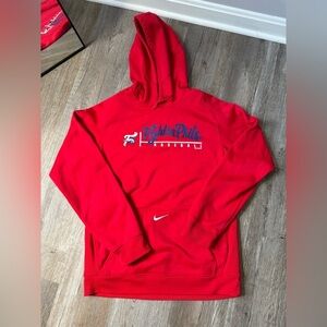 Nike Phillies Sweatshirt Hoodie Fightin Phils 2013 Baseball Red Blue Size S M